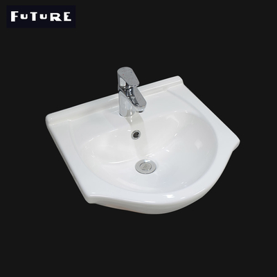 lavabo de cerámica de la vanidad del cuarto de baño del lavabo de lavado a mano del solo agujero de 450m m