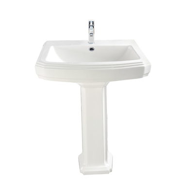Lavabo de mano blanco moderno del lavado del pedestal 500m m un agujero
