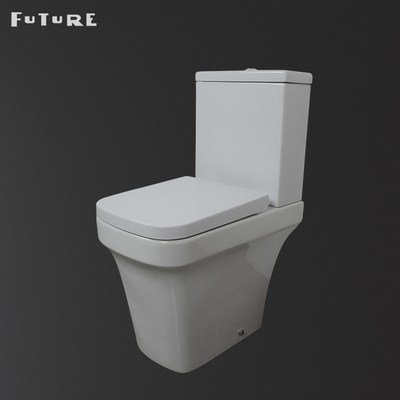 Cuadrado cercano suave de la trampa de la funda de asiento P 18 pulgadas - retrete alto blanco