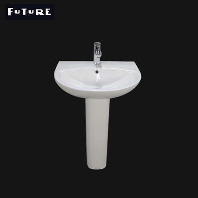 Artículo que coloca solamente el lavabo de pedestal del cuarto de baño fregadero del pedestal de 16 pulgadas