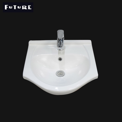 lavabo de cerámica de la vanidad del cuarto de baño del lavabo de lavado a mano del solo agujero de 450m m