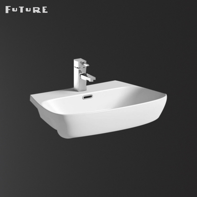 Superficie sólida de cerámica del solo del agujero ISO9001 de cuarto de baño lavabo del gabinete