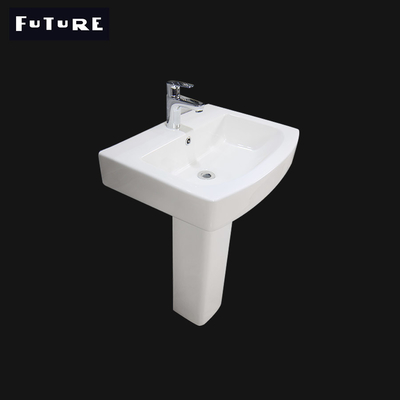 Solo lavabo de pedestal del golpecito 450m m del pequeño fregadero cuadrado superficial sólido del pedestal