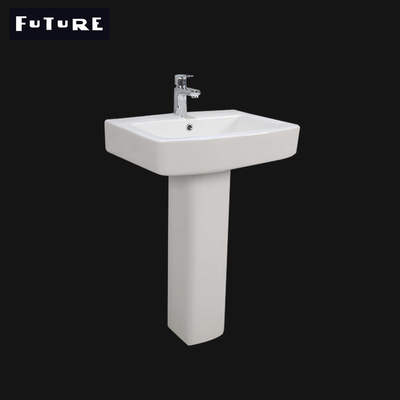 Solo lavabo de pedestal del golpecito 450m m del pequeño fregadero cuadrado superficial sólido del pedestal