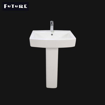 Solo lavabo de pedestal del golpecito 450m m del pequeño fregadero cuadrado superficial sólido del pedestal