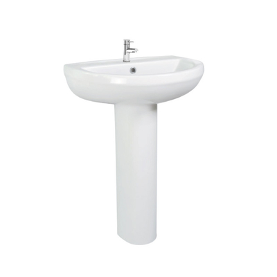 Fregaderos ideales superficiales sólidos clásicos del lavabo de pedestal del estándar semi los 550cm