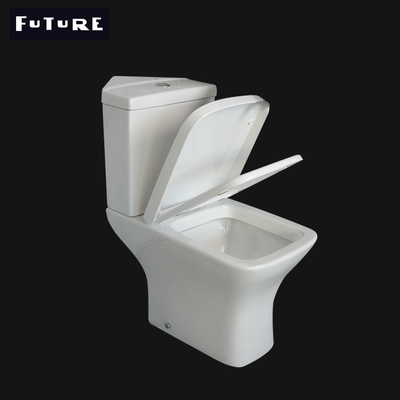 Baldeo que limpia la cómoda estándar ideal de la esquina con un chorro de agua del retrete de la esquina del espacio