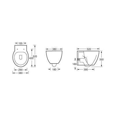 Desodorización auto muda de Hung Toilet Wall Hanging Toilet de la pared de una pieza que limpia con un chorro de agua