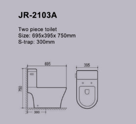 Desodorización automática del armario de agua de la pieza única del sifón que limpia con un chorro de agua sin rebordes