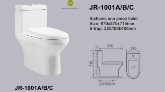 Sifón de una pieza económico del armario de agua que limpia los productos de Sanitaryware con un chorro de agua